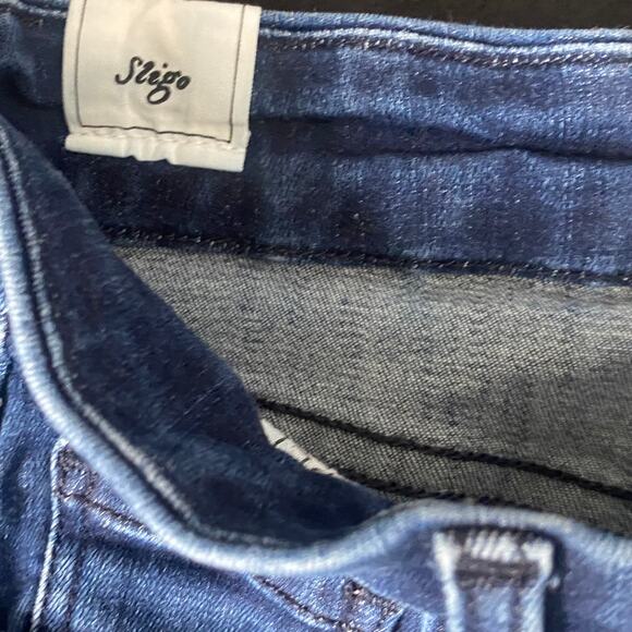 Frank & Eileen Medium Wash Denim Sligo Skinny Jean Raw Hem Size 28 - Picture 5 of 8